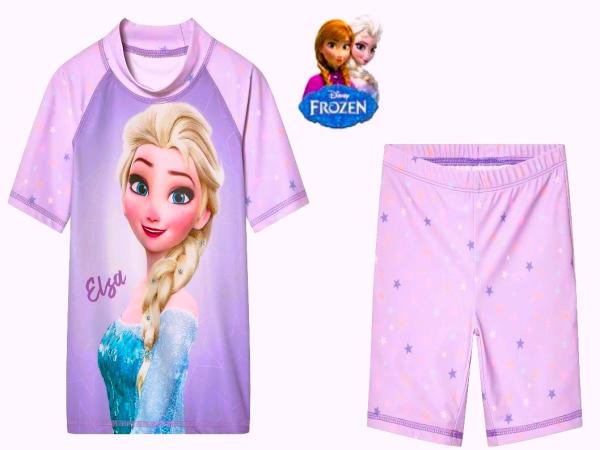 Disney Frozen die Eiskönigin Elsa Badeset UV Schutz Anzug Shirt Hose Badeanzug 110 116 122 128 NEU